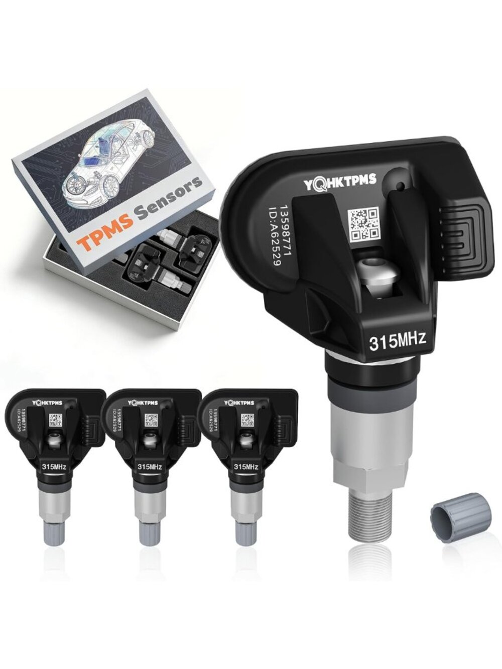 315MHz Tire Pressure Sensors for Silverado, Colorado, Canyon - Set of 4